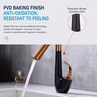 Grifo de Lavabo de Baño de Lujo Moderno de Latón con Giro de 360 Grados, Monomando con Disco Cerámico, Mezclador de Agua Fría/Caliente, Cromado para Lavabo Sobre Encimera