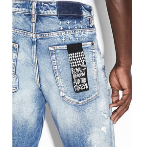 AeeDenim Custom OEM LOGO Tektonik Jeans skinny à forte décoloration et coupe Signature en denim extensible pour hommes - Product Image 5