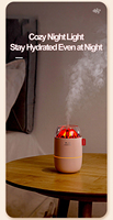 Humidificateur à impulsion à brume froide 280 ml, barre d'oxygène, ioniseur négatif, stérilisation ultrasonique, désinfection, lumière LED à changement de couleur <36 dB