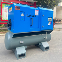500 Cfm 12hp alimenté au gaz 220v monophasé Vsd grande puissance réservoir vertical compresseur d'air à vis rotatif
