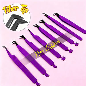 أفضل ملاقط تمديد الرموش من الفولاذ المقاوم للصدأ، مستقيمة وذات أطراف مدببة ومنحنية، مضادة للكهرباء الساكنة مع شعار مخصص مجاني - Product Image 6