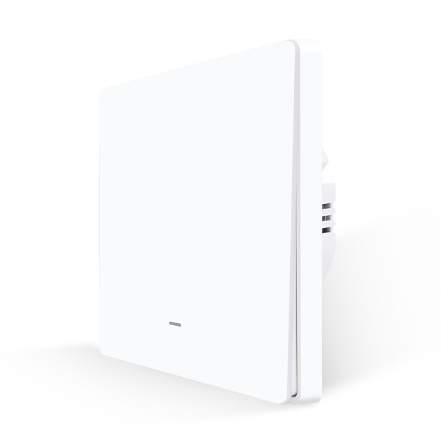 Bingoelec EU/UK Standard 1 Gang 2 Way Wifi Smart Push Light Switch Wireless Remote Control 110V 220V Button Panel Wall Switch