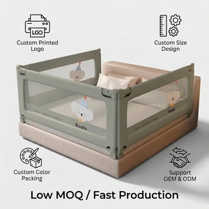 Barrière de protection anti-chute pour lit d'enfant avec tissu Oxford respirant pour les tout-petits - Product Image 1