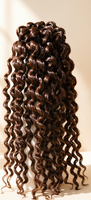 Lot de 2 tresses synthétiques Milano Curls 2X au crochet de 18 pouces pour femmes noires, style ondulé lâche, sans nœuds, protection des cheveux