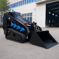 Mini-chargeuse sur chenilles hydraulique de conception nouvelle, compacte, avec plusieurs accessoires pour la construction et l'agriculture