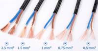 Galaxy Kabel Mehradriges RVVB H05VVH2-F H03VVH2-F Flachkabel 300/500V PVC-Ummanteltes Gebäude-Stromkabel