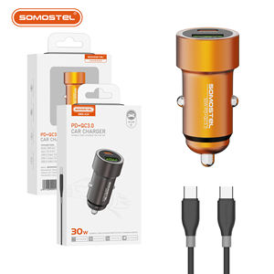 Cargador de Coche Inteligente SOMOSTEL con Carga Rápida, Puerto USB Tipo-C PD30W QC18W, Cargador de Coche de Aluminio, Cargador de Celular <span class=keywords><strong>para</strong></span> Coche - Product Image 6
