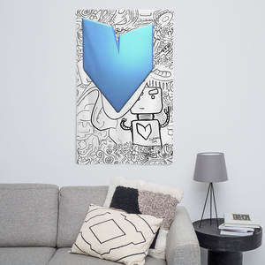 Tapisseries en forme de cœur de robot, design unique pour la décoration de la maison - Product Image 6