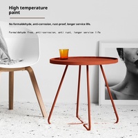 Petite table basse légère en fer Mini table de chevet d'angle de luxe avec design créatif Table d'appoint étroite pour chambre ou bureau