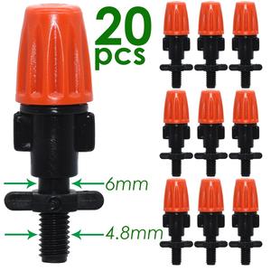 Buse de micro-pulvérisation 1/4 po avec capuchon orange, port 0,8 mm, accessoire pour système d'irrigation goutte à goutte de jardin - Product Image 5