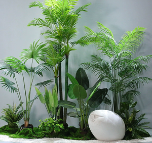 Cây Cọ Bonsai Giả Nhựa Monstera Lá Chuối Nhiệt đới Trong Chậu Màu Xanh Lá Cây Nhân Tạo Cây Thực Vật Cho Nhà Trong Nhà Trang Trí Nội Thất Bán - Product Image 2