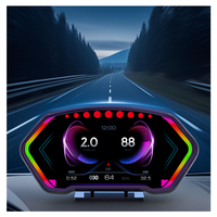 6-Zoll-Großes-LCD Auto-Messgerät HUD P3 Dual-GPS+OBD Head-Up Display mit OBD2-Scanner Multifunktions-Tachometer