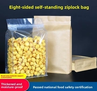 R-pack dapat disesuaikan tas kertas Kraft kedap air untuk pengiriman makanan dan makanan keluar