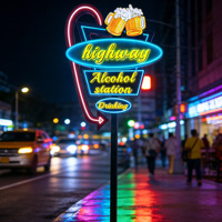 Enseignes lumineuses LED 3D en acrylique personnalisées pour entreprises, résistantes à l'eau IP65, pour intérieur/extérieur, avec logo publicitaire