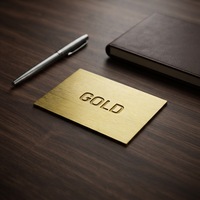 Plaque Métallique Personnalisée en Aluminium Anodisé Doré Brossé avec Logo Gravé – Médaille d'Or