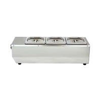 Nouvelle machine à chocolat électrique en acier inoxydable MINI à trois réservoirs, chauffe-chocolat et machine à faire fondre pour cuisine commerciale
