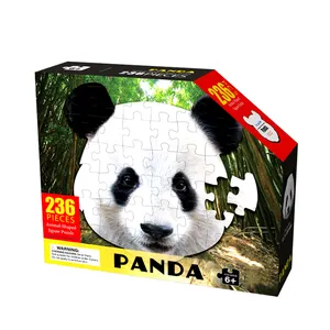 Educazione nuovo arrivo Puzzle di carta Panda 236 Panda Multi-colore a forma di animale Puzzle giocattoli per bambini