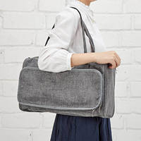 Sac de rangement personnalisé en polyester pour fil à crocheter, grande capacité, organisateur d'aiguilles à tricoter, sac fourre-tout pour travaux manuels en fil