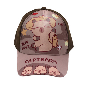 All'ingrosso cartone animato grazioso Design capibara tappi a punta da Baseball regolabile e durevole berretto da Baseball da viaggio cappelli Casual <span class=keywords><strong>per</strong></span> <span class=keywords><strong>bambini</strong></span> - Product Image 3