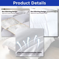 Lit en microfibre brossé dans un sac ensemble de couette avec ensemble de drap-housse lit double couette hôtel couette insert intérieur couette