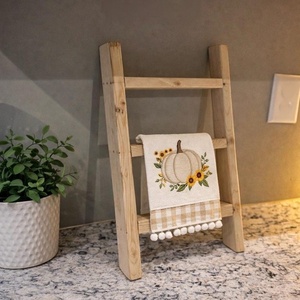 Portapiatti Verticale <span class=keywords><strong>in</strong></span> <span class=keywords><strong>Legno</strong></span> per Piatti di Grandi Dimensioni, Organizzatore per Armadio e Portasciugamani da Cucina - Product Image 4