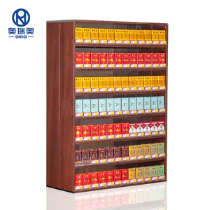 Estantes de tabaco personalizados de diferentes tamaños, estantes de exhibición de cigarrillos con empuje, para tienda de conveniencia
