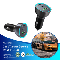 Cargador de Coche USB-C PD Rápido GXY GC03 de 15W, 4 Luces Indicadoras LED, Diseño Portátil, Cable Retráctil Independiente, 1 Año de Garantía, Nuevo