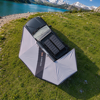 ADA OVERLAND Auvent autoportant à 270 degrés, imperméable, pare-soleil avec éclairage LED pour camion, SUV, camping en plein air