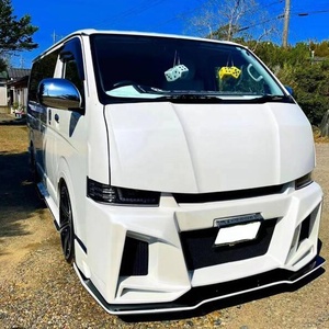 Capó de Motor KITZ-RACING con Guardabarros para Hiace Commuter KDH200 2005-2018, Fibra de Vidrio - Product Image 1