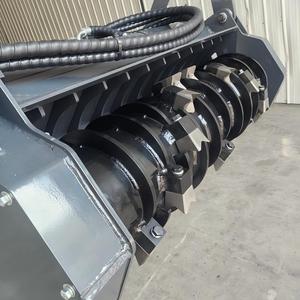 Лесной мульчер Lovin для строительной техники: мини-погрузчик, измельчитель деревьев, кустов и садовых отходов, гарантия 1 год - Product Image 3