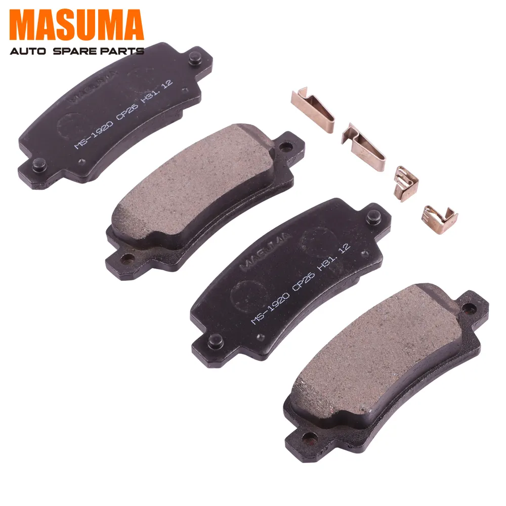 MS-1920 MASUMA Auto system Front Axle Brake pads Ceramic Disc 04466-02110 04466-02070 04466-02020 for TOYOTA COROLLA