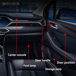 TECH-KING 18 en 1 Sinfonía interior Flow Chasing Light <span class=keywords><strong>Cambio</strong></span> de ambiente luz rgbw color fibra acrílica <span class=keywords><strong>coche</strong></span> luz ambiental - Product Image 6