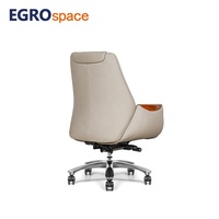 Fauteuil de bureau ergonomique en cuir de luxe EGROspace, pivotant, inclinable, pour conférence, visiteur, formation, haute qualité