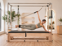 Equipo Profesional Ajustable de Pilates Cadillac Reformer para Entrenamiento de Cuerpo Completo, Duradero, Portátil, Ecológico, de Roble, para Uso Comercial