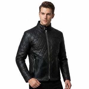 Chaqueta de Cuero Negra, Producto de Alta Calidad, Chaqueta de Motociclista, Chaqueta Personalizada, Estilo Biker, Chaqueta Clásica de Cuero Negra, Abrigo Urbano - Product Image 1