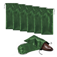 Sacs à chaussures et pantoufles en satin avec cordon de serrage, personnalisables avec logo de marque, multicolores, pour le rangement en voyage et l'hôtellerie