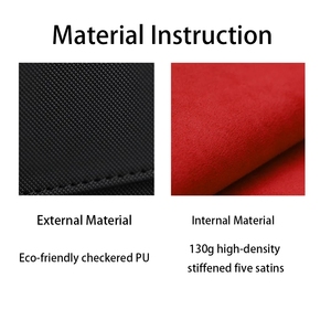 Caja de Cartas Premium Personalizada, Funda de Cuero PU con Interior de Satén y Terciopelo, Almacenamiento Plegable para Juegos de Cartas Coleccionables TCG - Product Image 2