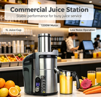 Baiwin Automatische Commerciële Elektrische Sapcentrifuge 5-Snelheden Groente- en Fruitsap Extractor voor Sapzaak Restaurant