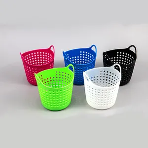 Reusable LDPE Home Use Mini Basket Portable Basket Snack Basket Storage With Light Handle