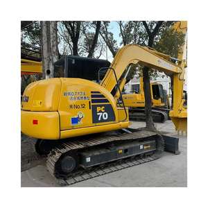 Mini pelleteuse sur chenilles Komatsu PC70 d'occasion du Japon, 7 tonnes avec moteur, boîte de vitesses, pompe et engrenage pour usage agricole, certifiée EPA - Product Image 1