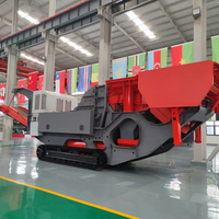 Station de concassage à mâchoires mobile 120~650T/h, taille d'alimentation ≤760mm, concasseur de minerai mobile pour l'exploitation minière, la pierrierie sur site et la production d'agrégats