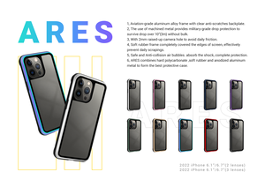 K-doo-funda antigolpes KZDOO <span class=keywords><strong>Ares</strong></span> 3M <span class=keywords><strong>para</strong></span> iphone 14 y 13, carcasa de metal acrílico transparente, antiarañazos - Product Image 2