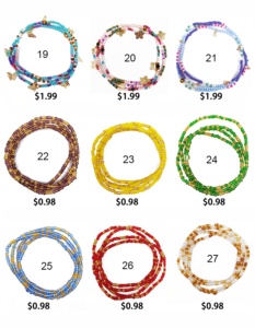 Gaby New Arrive Africa Waist <strong>Bead</strong> Nature Stone Glass <strong>Bead</strong> Elastic <strong>Thread</strong> Cotton <strong>Thread</strong> Sexy Body Chains Wholesale Waist <strong>Beads</strong> - Product Image 5