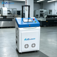 Machine de nettoyage au laser à fibre portative HJZ LASER 300W pour surfaces en bois/métal, élimination de la rouille et des taches d'huile