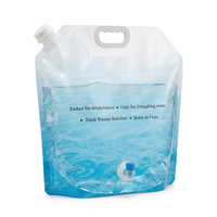 Poche à eau avec valve pour l'eau potable 5L, sac à eau portable, emballage flexible