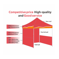 Gazebo pliable avec auvent pop-up personnalisé tentes chapiteau étanche à la pluie en aluminium pour publicité extérieure 10x10 pour expositions et événements