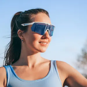 2024 스포츠 자전거 안경 실행 선글라스 렌즈 남성 여성 사용자 정의 야외 UV400 사이클링 선글라스