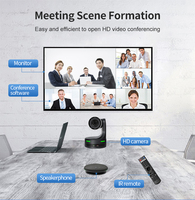 Système de visioconférence 1080p60 en gros pour fabricants, caméra PTZ avec zoom optique 20x, suivi IA, NDI HX2 pour studio de diffusion
