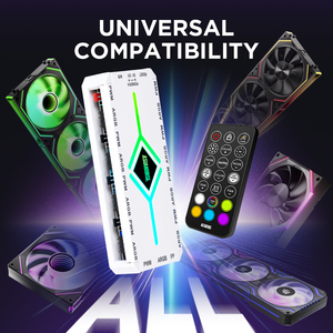 ASIAHORSE ASH-S1 PWM <b>Fan</b> Hub for 5V ARGB <b>Computer</b> Case <b>Fan</b> PWM 1to 9 Ports Magnetic <b>Fan</b> Hub Splitter Remote SATA Power Supply - Product Image 6