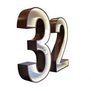 Letras LED Acrílicas con Logotipo 3D Personalizado, Estilo Espejo Infinito, Ra90 3500K, Letrero Luminoso LED para Oficina y Tienda - Product Image 1